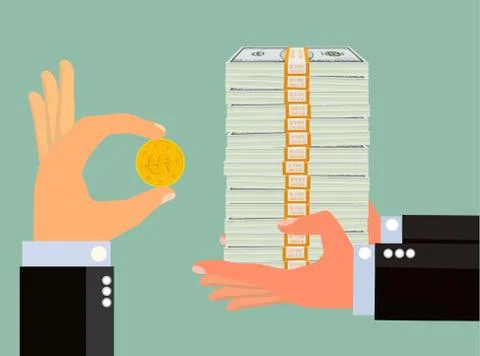 Return on Investment or ROI (Vector) Stock Illustration