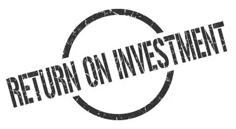 Return on investment stamp Illustrazione stock