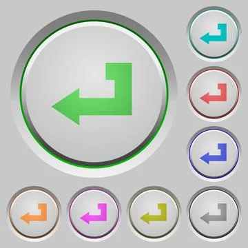 Return key push buttons Illustrazione stock