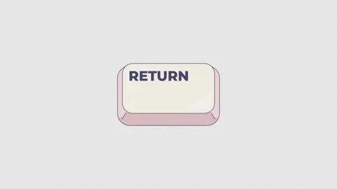 Return keyboard key button animation Stock Footage 332272760