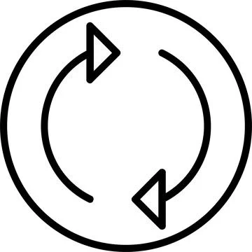 Return  Line Icon Design Stock Illustration