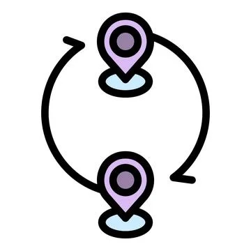 Return location icon vector flat Illustrazione stock