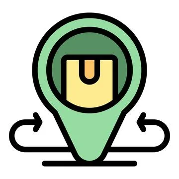 Return location icon vector flat Stock Illustration
