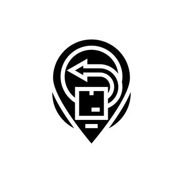 Return logistics logistic manager glyph icon vector illustration Stock Illustration