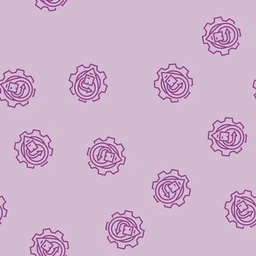 Return logistics logistic manager line seamless pattern Stock Illustration