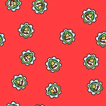 Return logistics logistic manager vector seamless pattern Illustrazione stock