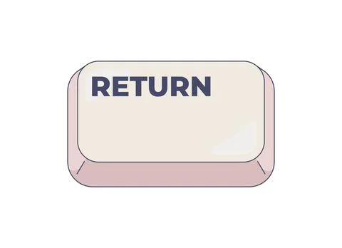 Return modern keyboard key button Stock Illustration