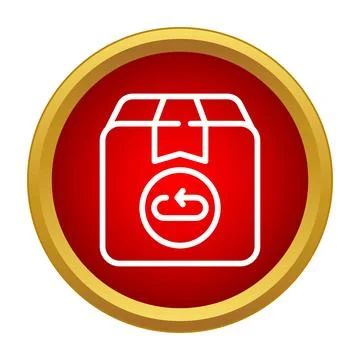 Return package delivery shipping box icon Stock Illustration