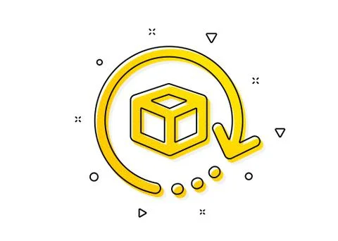 Return package icon. Delivery parcel sign. Cargo goods box. Vector Illustrazione stock