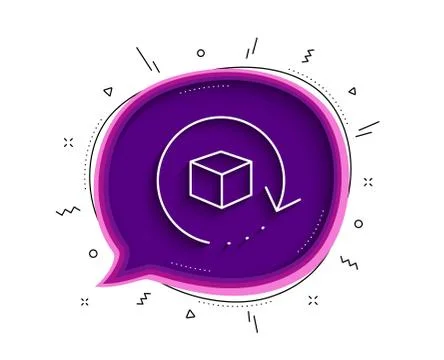 Return package line icon. Delivery parcel sign. Cargo goods box. Vector Stock Illustration