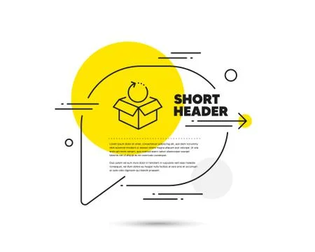 Return package line icon. Delivery parcel sign. Cargo goods box. Vector Stock Illustration