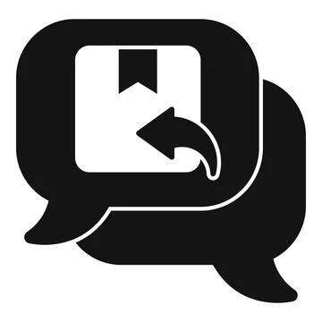 Return parcel chat discussing returning parcel using mobile app 스톡 일러스트