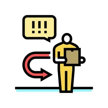 Return parcel color icon vector illustration Illustration