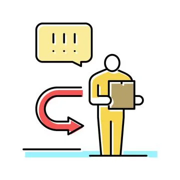 Return parcel color icon vector illustration Illustrazione stock