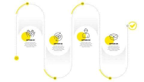 Return parcel, Engineer and Hold box icons set. Open box sign. Vector Stock Illustration