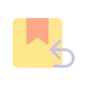 Return parcel flat color ui icon Illustrazione stock