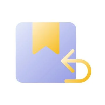 Return parcel flat gradient two-color ui icon Illustrazione stock