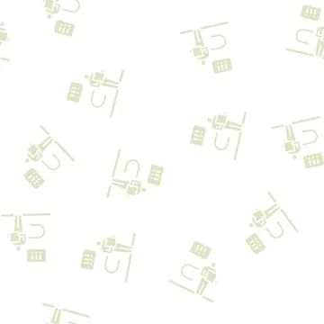 Return parcel glyph seamless pattern Illustration