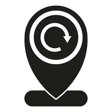Return parcel location icon simple vector. Shop box Stock Illustration