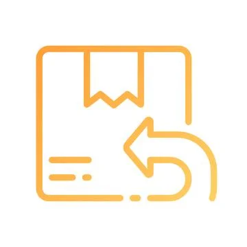 Return parcel pixel perfect gradient linear vector icon Illustrazione stock