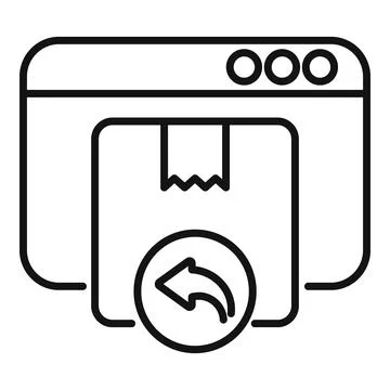 Return parcel request sending back online order using website interface 스톡 일러스트
