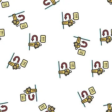 Return parcel vector seamless pattern Stock Illustration