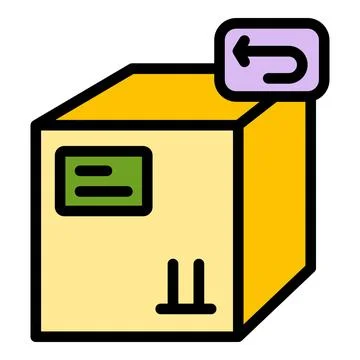 Return policy icon vector flat 스톡 일러스트