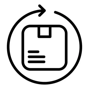Return process icon, outline style イラスト素材