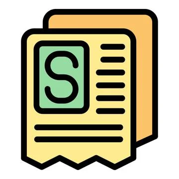 Return product bill icon vector flat Stock Illustration