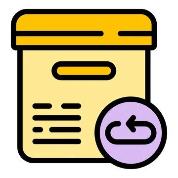 Return product icon vector flat 스톡 일러스트