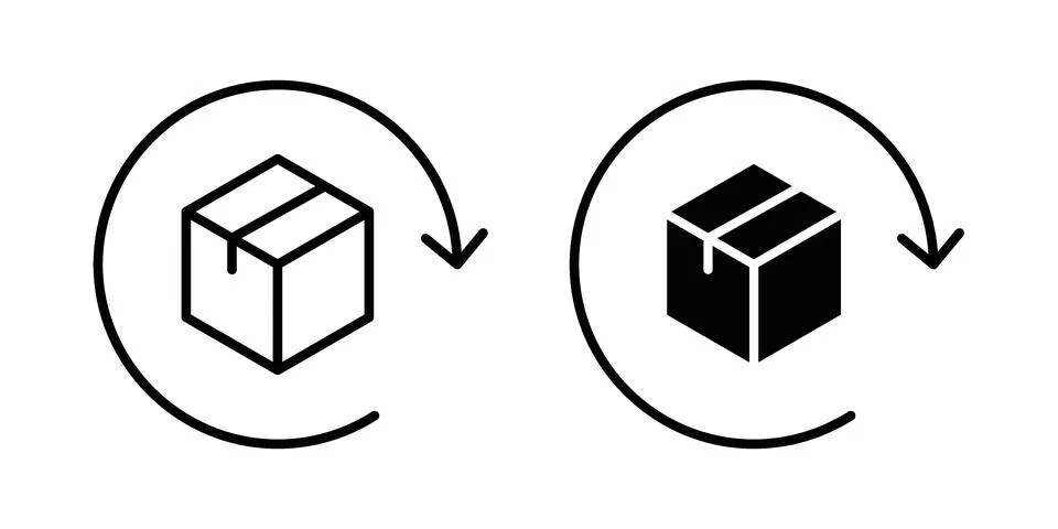 Return purchase icon vector, illustration icon set Stock Illustration