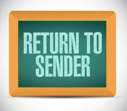 Return to sender board sign concept illustration Stock Illustration