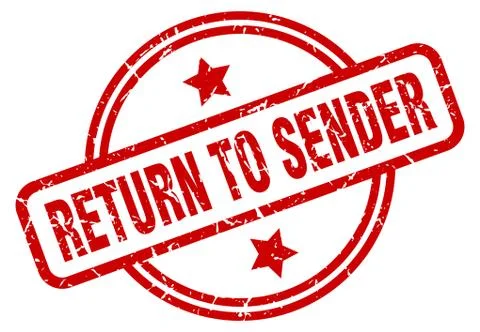 Return to sender Stock Illustration