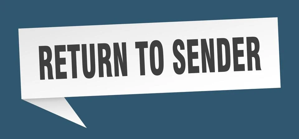 Return to sender Stock Illustration