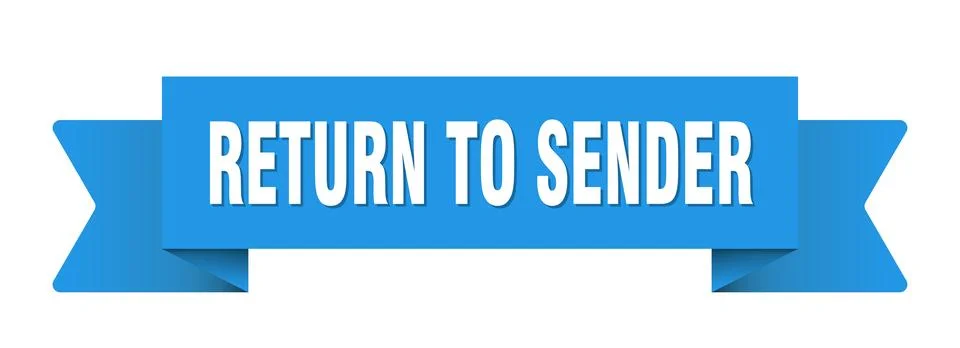 Return to sender ribbon isolated on transparent background. return to sende.. Stock-Illustration