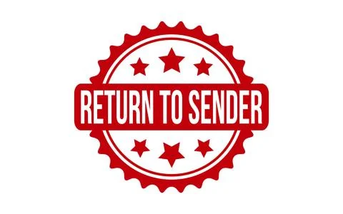 Return To Sender rubber grunge stamp seal vector Stock Illustration