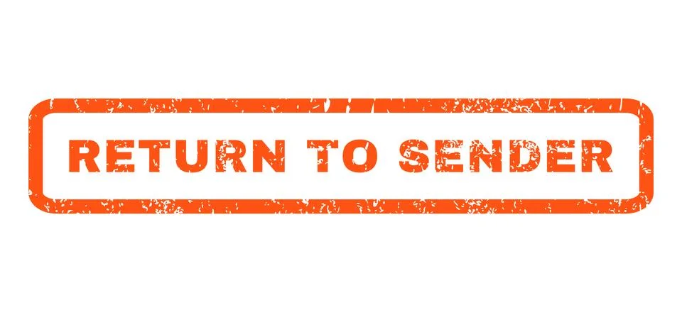 Return To Sender Rubber Stamp Stock Illustration