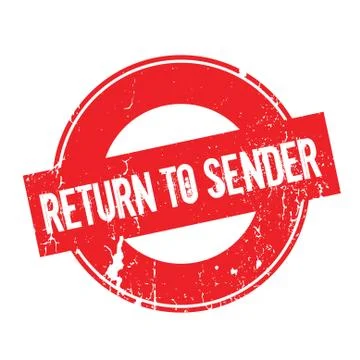 Return To Sender rubber stamp Stock Illustration