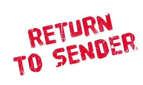 Return To Sender rubber stamp Stock Illustration