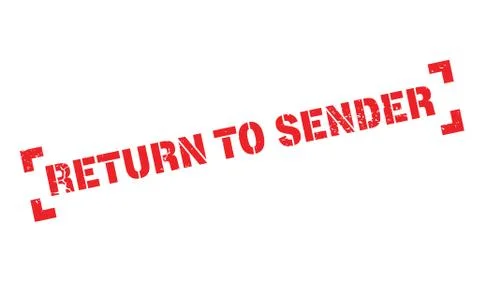 Return To Sender rubber stamp Stock Illustration