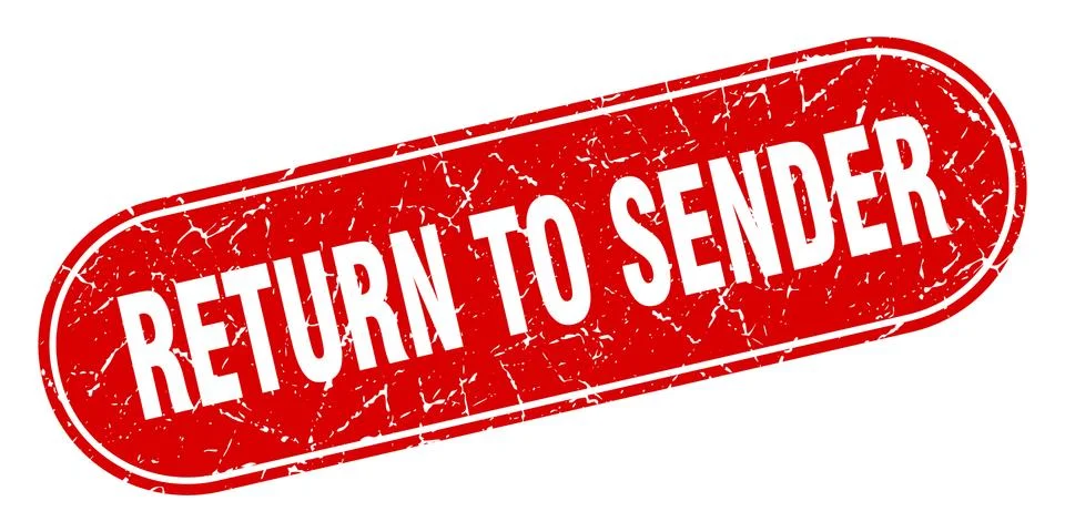 Return to sender sign. return to sender grunge red stamp. Label Stock Illustration