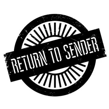 Return to sender stamp Stock Illustration
