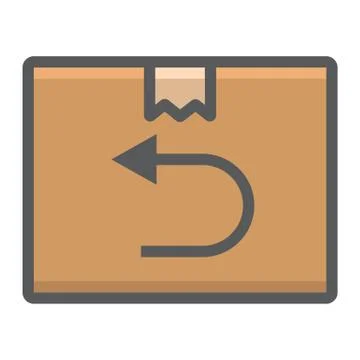 Return shipping filled outline icon, logistic Illustrazione stock