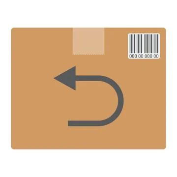 Return shipping flat icon, logistic and delivery Illustrazione stock