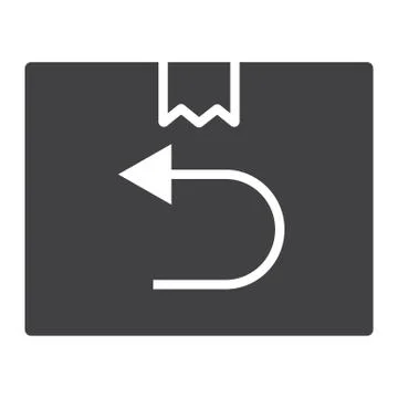 Return shipping glyph icon, logistic and delivery イラスト素材
