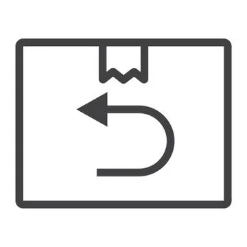 Return shipping line icon, logistic and delivery Stock Illustration