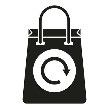 Return shop bag icon simple vector. Box product Stock Illustration