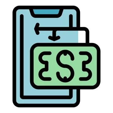 Return smartphone icon vector flat Stock Illustration