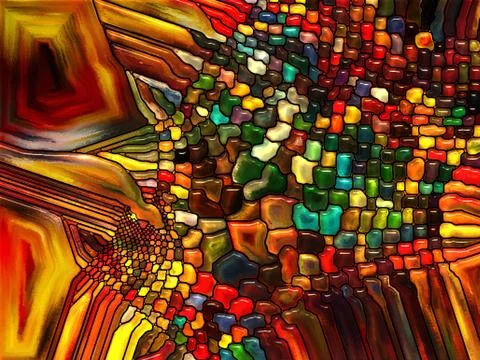 Return of Stained Glass Stock Illustration