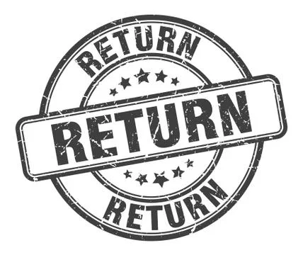 Return stamp. return round grunge sign. return Stock Illustration